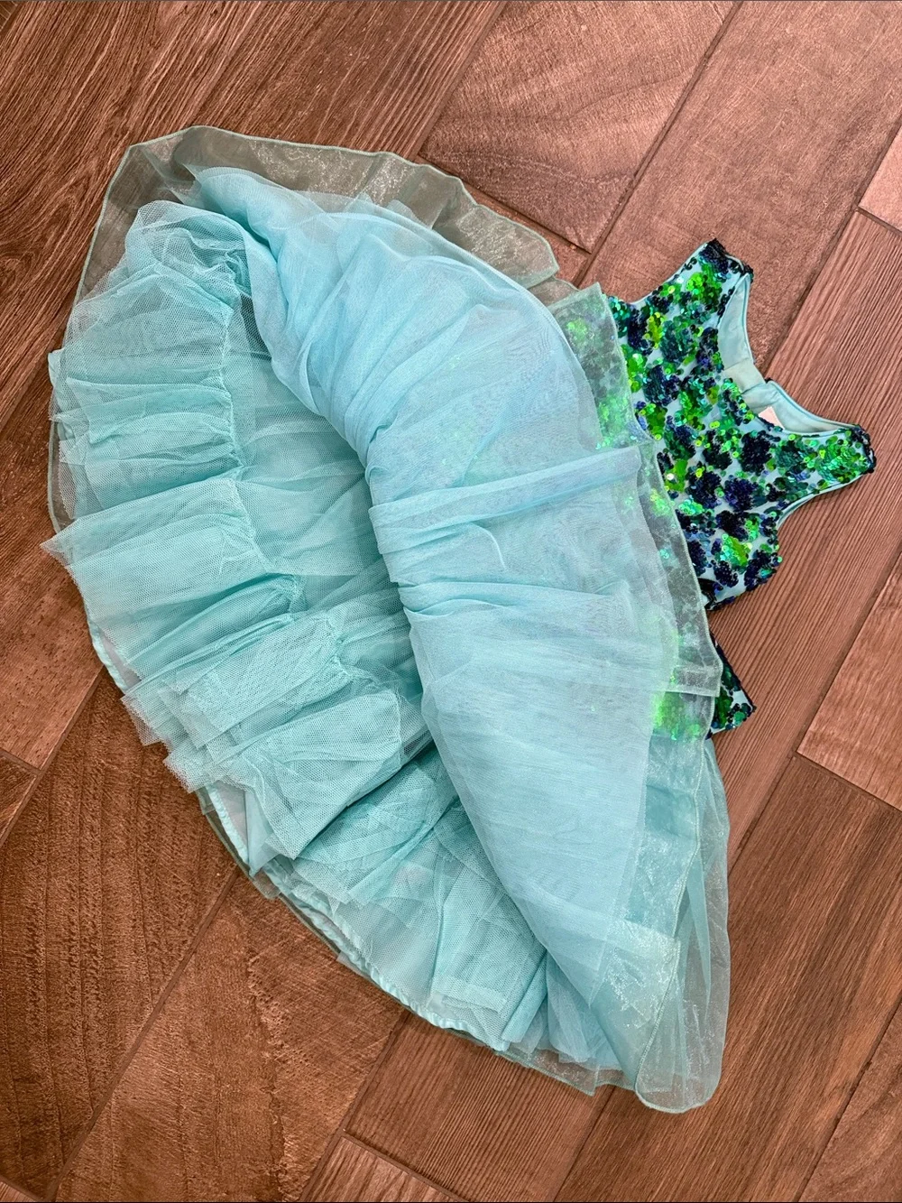 Disney Store Ariel Little Mermaid Reversible Sequin Princess Costume Dress 5/6